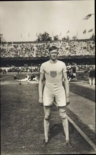 Ak Stockholm Schweden, Olympische Spiele 1912, Olympiska Spelens, Weitsprung, A. L. Gutterson