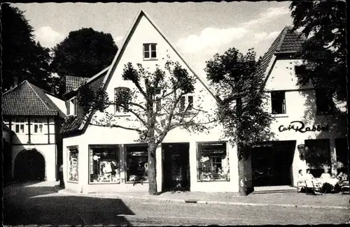 Ak Tecklenburg in Westfalen, Markt, Legge, Geschäfte, Cafe