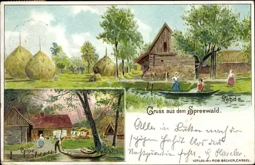 Litho Lehde Lübbenau im Spreewald, Spreewald, Leipe