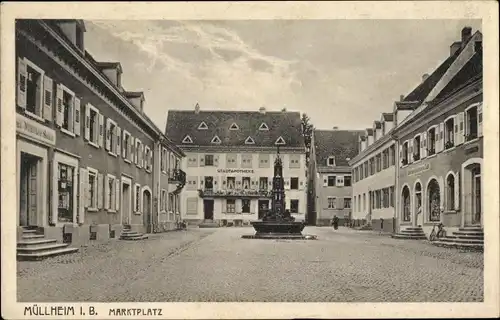 Ak Müllheim in Baden Markgräflerland, Marktplatz