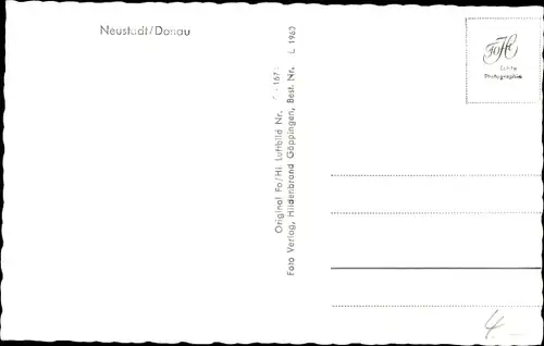 Ak Neustadt an der Donau Niederbayern, Gesamtansicht, Fliegeraufnahme