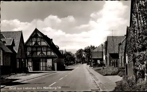 Ak Liebenau in Hessen, Straßenpartie