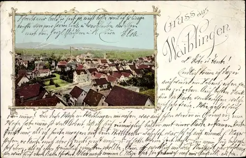 Litho Waiblingen in Württemberg, Gesamtansicht