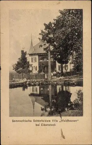 Ak Eibenstock im Erzgebirge Sachsen, Schönfelders Villa Waldhausen