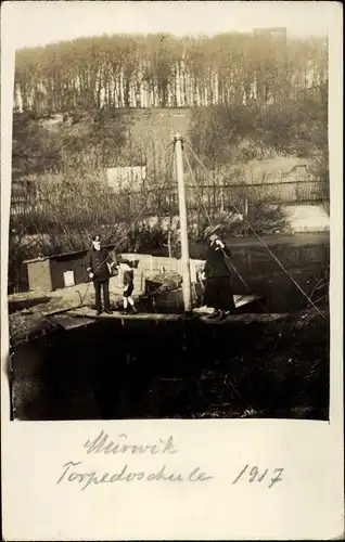 Foto Ak Mürwik Flensburg in Schleswig Holstein, Torpedoschule, 1917