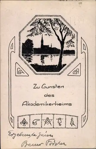 Ak Chemnitz in Sachsen, Panorama, Zu Gunsten d. Akademikerheims