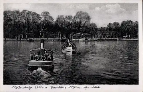 Ak Woltersdorf bei Berlin, Woltersdorfer Schleuse, Gaststätte Behle