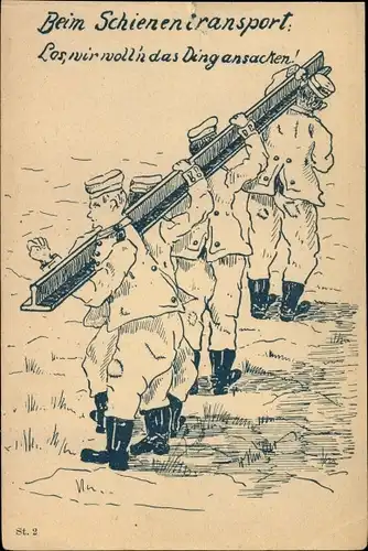 Ak Beim Schienentransport, Deutsche Soldaten in Uniformen, Kaiserreich