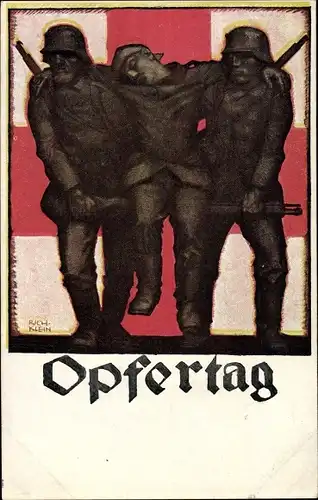 Künstler Ak Klein, Richard, Opfertag 1917, Bayer. Landeskomitee vom Roten Kreuz