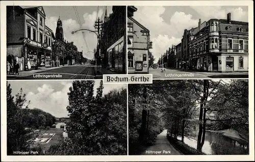 Ak Gerthe Bochum im Ruhrgebiet, Lothringer Straße, Hiltroper Park