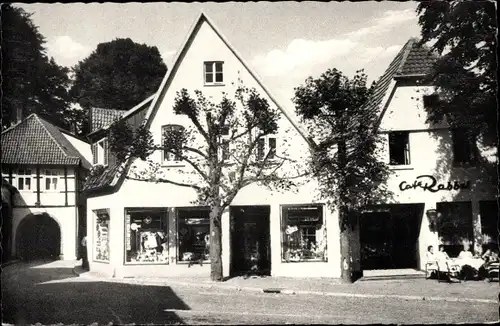 Ak Tecklenburg in Westfalen, Markt, Legge, Geschäfte, Cafe