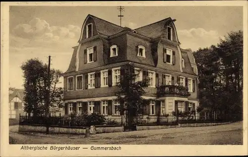 Ak Gummersbach im Oberbergischen Kreis, Altbergisches Bürgerhaus