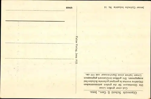 Ak Jena in Thüringen, Glaswerk Schott, Guß einer großen Linse
