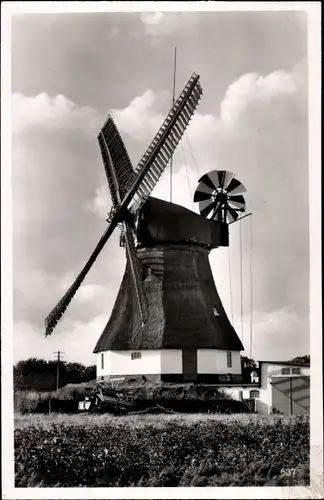 Ak Wyk auf Föhr Nordfriesland, Windmühle