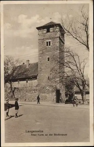 Ak Bad Langensalza Thüringen, Alter Turm an der Stadtmauer