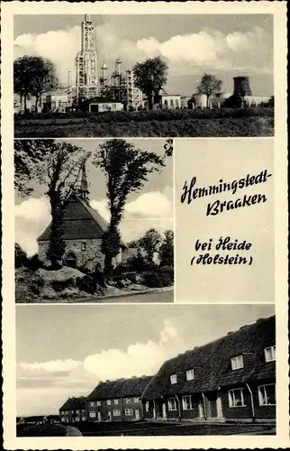 Ak Braaken Hemmingstedt in Dithmarschen, Kirche, Siedlung, Fabrik