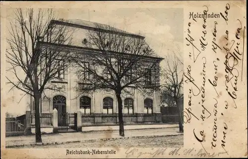 Ak Holzminden an der Weser, Reichsbank Nebenstelle