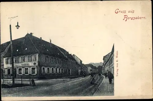 Ak Bad Bergzabern Rheinland Pfalz, Straßenpartie, Gasthaus Rössl