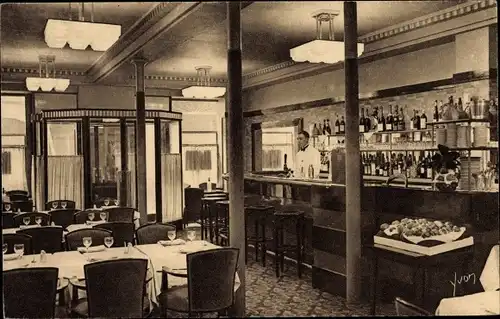 Ak Paris II, Boulevard des Italiens, Restaurant Luce, Bar, Tresen