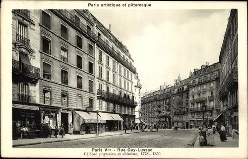 Ak Paris V, Rue Gay Lussac, Geschäfte
