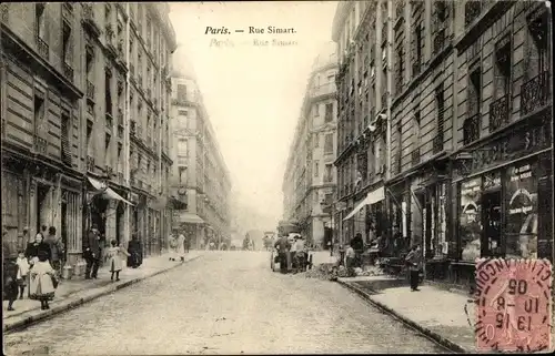 Ak Paris XVIII., Rue Simart