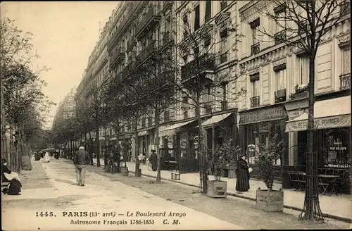 Ak Paris XIII., Le Boulevard Arago