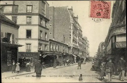 Ak Paris XVIII., La Rue des Abbesses, coin Germain Pitom