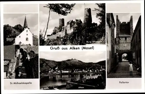 Ak Alken Untermosel, St. Michaelskapelle, Fallertor, Alken, Burg Thurandt