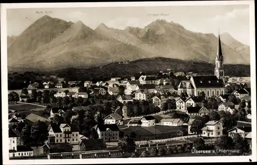 Ak Übersee am Chiemsee, Gesamtansicht