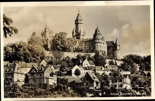 Ak Braunfels an der Lahn, Schloss Braunfels, Ortsansicht