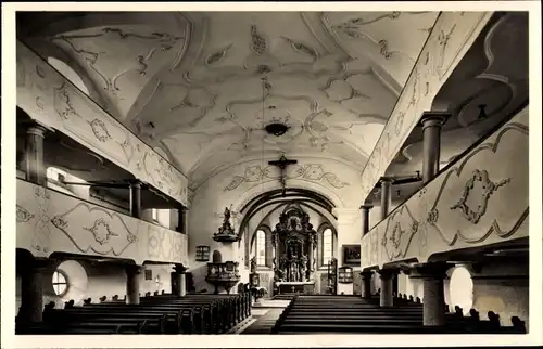 Ak Floß in der Oberpfalz, Evangelische Johanneskirche, Innenansicht