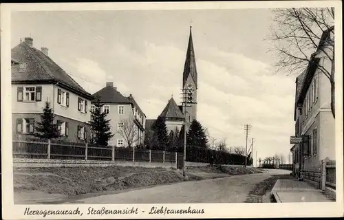 Ak Herzogenaurach in Mittelfranken, Straßenpartie, Liebfrauenhaus, Kirche