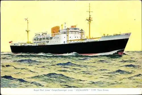 Ak Dampfer Escalante, Royal Mail Lines, Frachtschiff