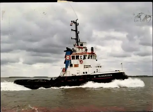 Ak Harbour and Seagoing tug MS Olivierssen, Schlepper, BV Nieuwe Vlissingse Sleepdienst