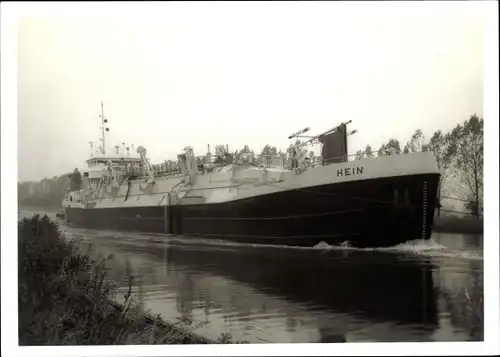 Foto Eemshaven Groningen, Dampfer Hein auf der Ems