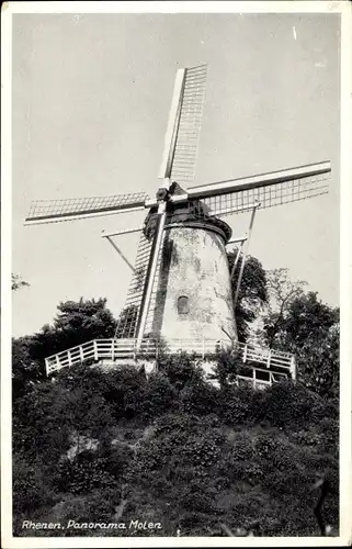 Ak Rhenen Utrecht, Panorama Molen