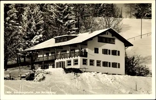 Ak Oberstdorf im Oberallgäu, Am Buchenhang, Winter