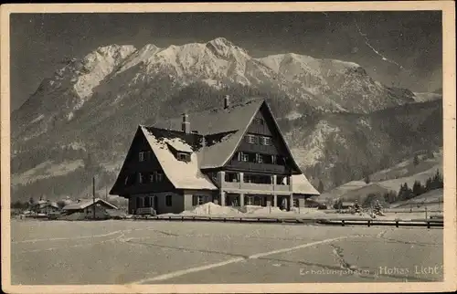 Ak Oberstdorf im Allgäu, Erholungsheim für Kinder, Hohes Licht, Berge