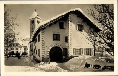 Ak Celerina Schlarigna Kanton Graubünden, Bündner-Haus, Winterpartie