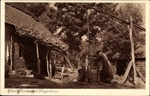 Ak Nordbrabant Niederlande, Brabantsch Dorpsleven, Wasserschöpferin