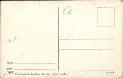 Ak Zuid Beveland Zeeland Niederlande, Klederdracht