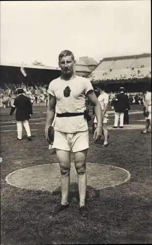 Ak Stockholm Schweden, Olympische Spiele 1912, Olympiska Spelens, Diskuswerfer Taipale