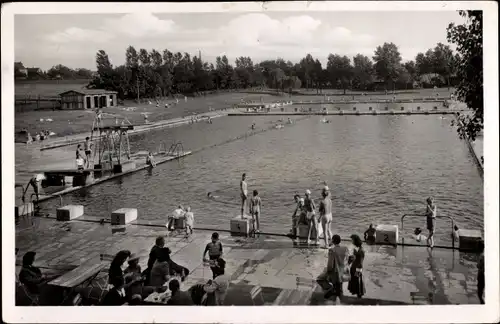 Ak Wattenscheid Bochum Ruhrgebiet, Stadion Beckmannshof, Freibad