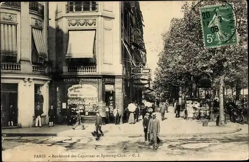 Ak Paris II Bourse, Boulevard des Capucines, Sporting Club