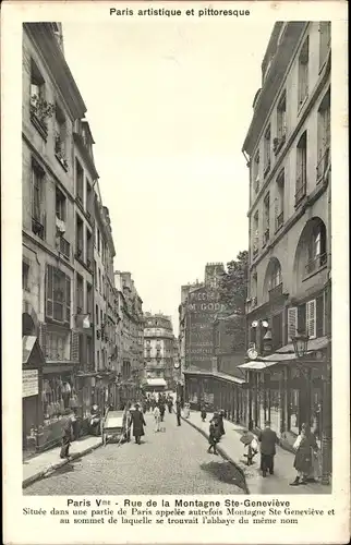 Ak Paris V, Rue de la Montagne Ste Geneviève