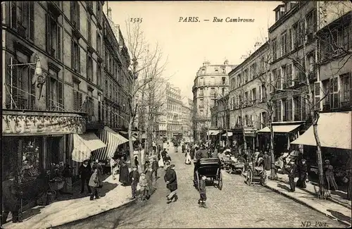 Ak Paris XV., Rue Cambronne