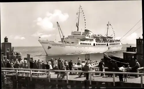 Ak Nordseeheilbad Cuxhaven, Dampfschiff Wappen von Hamburg, HADAG