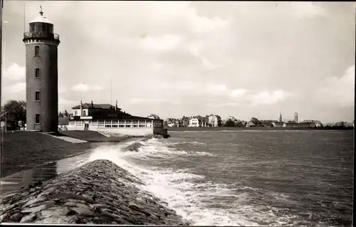Ak Nordseebad Cuxhaven, Seepavillon, Leuchtturm
