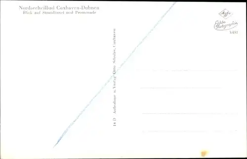 Ak Nordseebad Duhnen Cuxhaven, Strandhotel und Promenade