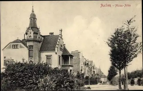 Ak Aachen in Nordrhein Westfalen, Nizza Allee